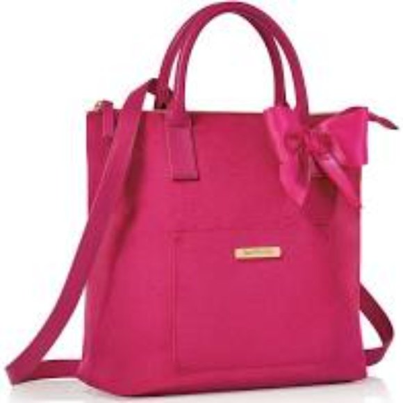 Juicy Couture Pink Velvet Tote Backpack Combo